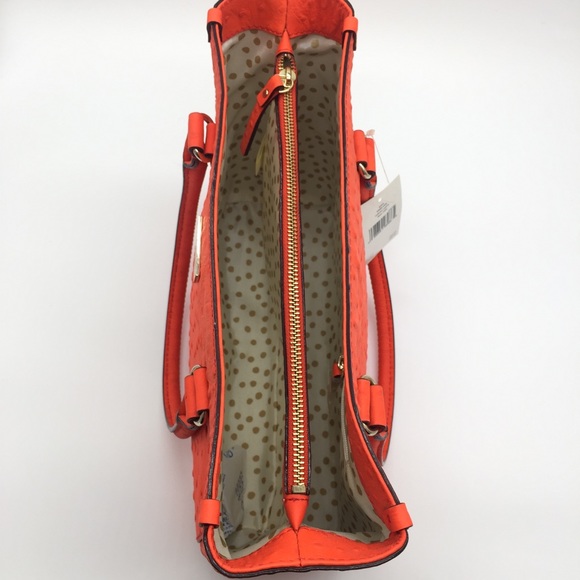 NWT Kate Spade Wellesley Quinn Bag in Ostrich Flame - Picture 5 of 10